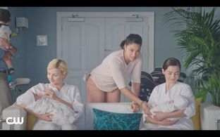 Gina Rodriguez, Claudia Zie, and Michelle Twarowska in Jane the Virgin (2014)