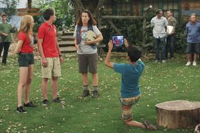 Mary Scheer, Peyton List, Karan Brar, and Kevin Quinn in Bunk'd (2015)