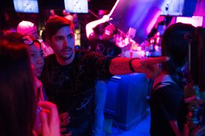 Alden Peters on the set of FEMME