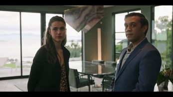 Margaret Qualley and Nitin Prasad in Maid (2021)