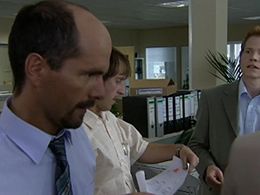 Christoph Maria Herbst, Laurens Walter, and Bjarne Mädel in Stromberg (2004)