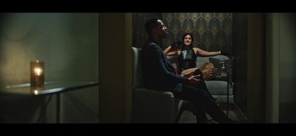 Kiana Madani and Alex Skinner in a scene from DISTANCE.