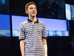 Andrew as Evan in Dear Evan Hansen on Broadway.