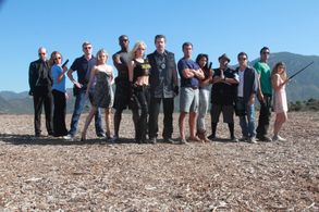 Lorenzo Lamas, Lombardo Boyar, Ralph Garman, Fred Cross, Nikki McKenzie, Segun Oduolowu, and Meghan Falcone in The Joe S