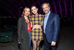 Leslie Mann, Judd Apatow, and Maude Apatow at an event for Euphoria (2019)