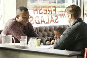 Jesse Spencer, Charles Brice, Aiden Cohen, and Austin Cohen in Chicago Fire (2012)