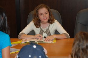 Signing her book @ her Barnes & Noble event