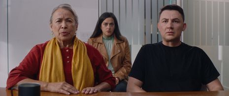 Alma Martinez, Diana Elizabeth Torres, and Ramon O. Torres in A Little Family Drama (2024)