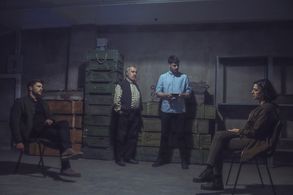 Atsiz Karaduman, Melis Birkan, Tolga Saritas, and Genco Ozak in Söz: Baskin (2019)