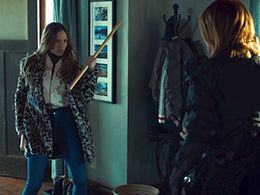 Dani Kind and Dominique Provost-Chalkley in Wynonna Earp (2016)