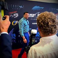 Anoop Simon at the Premiere of The Prey in LA