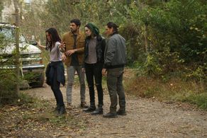 Jamie Chung, Blair Redford, Emma Dumont, and Sean Teale in The Gifted (2017)