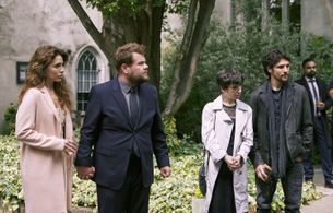 James Corden, Sally Hawkins, Colin Morgan, and Melia Kreiling in Mammals (2022)