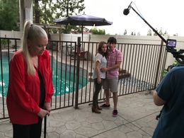 Gonzalo Martin on set of When it Rings