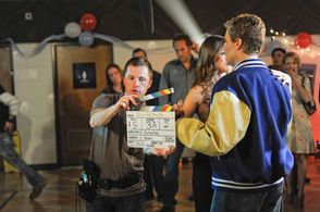 David Morwick on the set of 