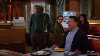 Garrett Morris and Atticus Batacan in 2 Broke Girls (2011)
