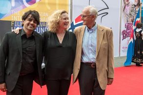 At the 40th Norwegian Film Festival with Liv Ullmann for 'Liv and Ingmar'