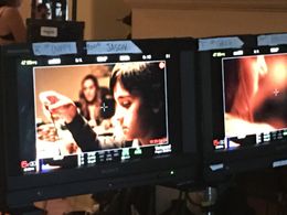 Isaiah Dell on set of Betrayed