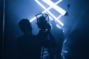 Anthony Littlechild on set with Lakelend