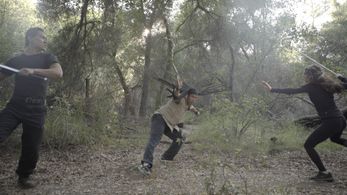 Michael Chaturantabut, T.J. Storm, and Neraida Bega in Power Play (2016)