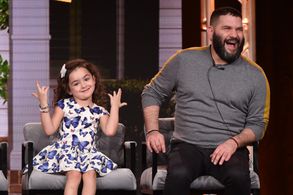 Ella Grace Helton gives Guillermo Diaz a good laugh on the panel for United We Fall at Winter TCA 2020.