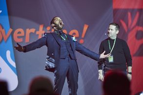 Jim Howick and Samuel Anderson in Loaded (2017)