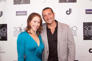 Actress Alicia Mitchell & Director Giovanni Zelko at the SOHO International Film Festival for THE ALGERIAN