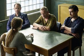 Moritz Bleibtreu, Tim Wilde, Josefine Preuß, and Anton Weil in Shades of Guilt (2015)