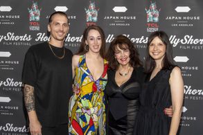 Shaun Duke Jr, Madeleine Mack, Pamela Clay + Dorly Ninio at Chinese Theatre on red carpet for BABY ELEPHANTS in 17th Ann