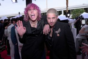 The Kid Laroi and Andrew Watt at an event for The 64th Annual Grammy Awards (2022)