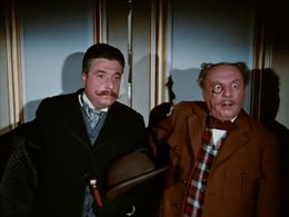 Pierre Bertin and Jacques Morel in Elena and Her Men (1956)