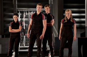Alexander Ludwig, Leven Rambin, Isabelle Fuhrman, and Jack Quaid in The Hunger Games (2012)