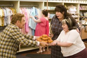 John Travolta, Jerry Stiller, and Nikki Blonsky in Hairspray (2007)