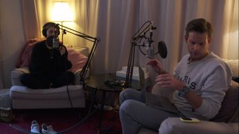 Alex Schulman and Bianca Ingrosso Wahlgren in Wahlgrens värld (2016)