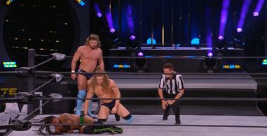 Brian Pillman Jr., Griff Garrison, and Jake St. Patrick in AEW Dark: Elevation (2021)