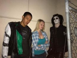 Eduardo Reyes, Rachelle Henry, and Connor Muhl in My Summer as a Goth (2018)