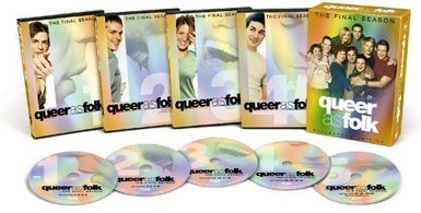 Hal Sparks, Robert Gant, Gale Harold, Randy Harrison, Scott Lowell, and Peter Paige in Queer as Folk (1999)