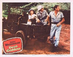 Selmer Jackson, Angela Stevens, and Johnny Weissmuller in Devil Goddess (1955)
