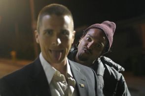 Chaka Forman and Christian Bale, on set of Harsh Times