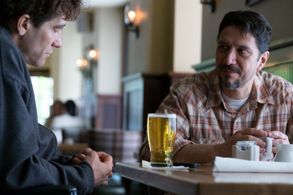 Jake Gyllenhaal and Carlos Sanz from the film Stronger