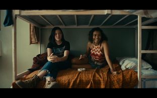 Logan Polish and Nicole Rainteau in The Mosquito Coast (2021)