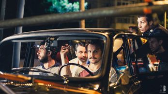 Dragos Bucur, Alexandru Papadopol, Dorian Boguta, and Paul Negoescu in Two Lottery Tickets (2016)