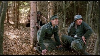 Josef Abrhám, Jaromír Dulava, and Radek Holub in Halt, or I'll Miss! (1998)