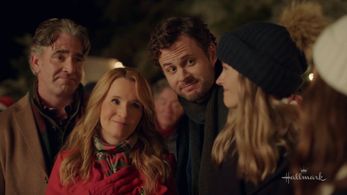 Lea Thompson, Matt Walton, and Nicholas Delany in Next Stop, Christmas (2021)