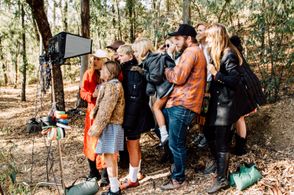 STRIPPED Director India Dupre with Katheryn Winnick, Kimberly Cashner, Bo Oliver, Stella Bonstin, and Brooks Bonstin