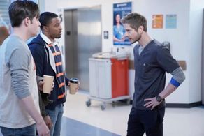 Still of Matt Czuchry and Riley Hough in The Resident and Stuck as Foretold