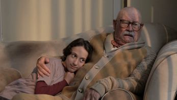 Oliver Max and Barry Corbin in Metropolis II Highway to Heaven