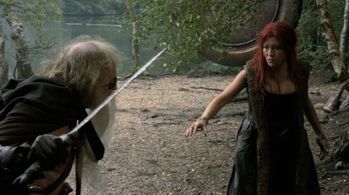 With David Bradley in The Colour of Magic