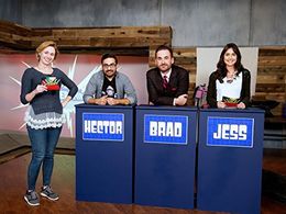 Brad Rutter, Jessica Chobot, and Hector Navarro in Mothership (2016)