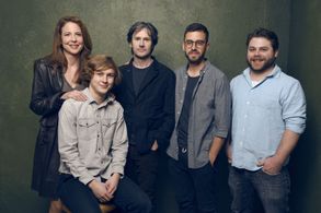 Josh Hamilton, Robin Weigert, Nick Case, Logan Miller, and Matt Sobel at an event for Take Me to the River (2015)